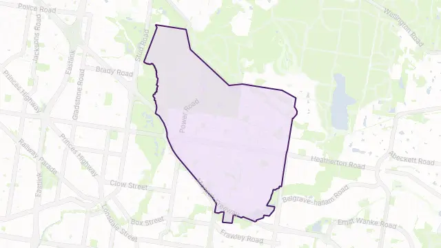 Endeavour Hills Area Boundary Map