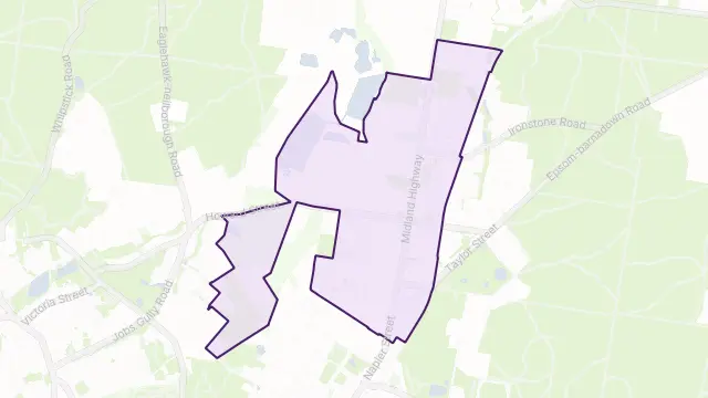 Epsom Area Boundary Map