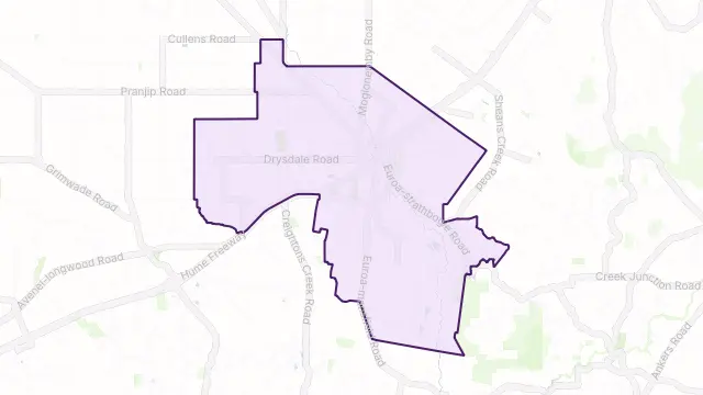 Euroa Area Boundary Map