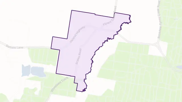 Flynns Creek Area Boundary Map