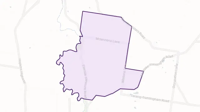 Framlingham East Area Boundary Map