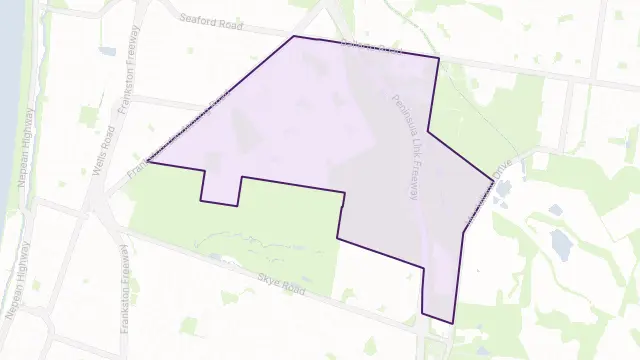 Frankston North Area Boundary Map