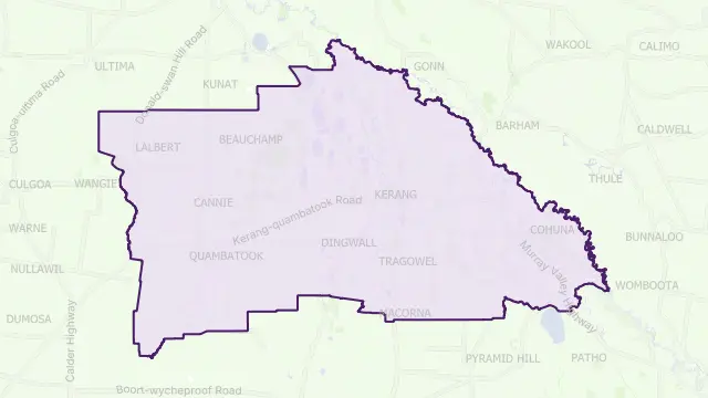 Gannawarra Council Area Boundary Map