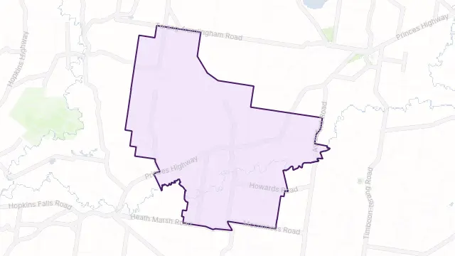 Garvoc Area Boundary Map