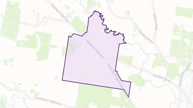 Gheringhap Area Boundary Map