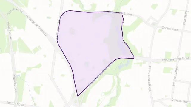 Gladstone Park Area Boundary Map