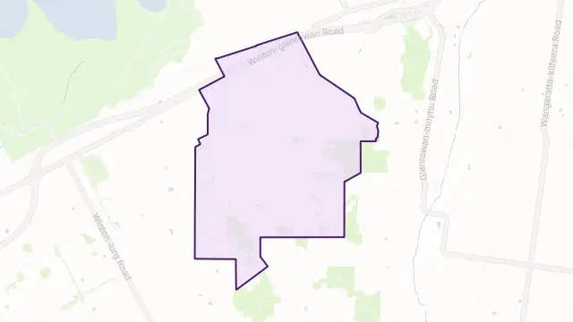 Glenrowan West Area Boundary Map