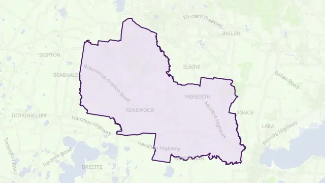 Golden Plains Council Area Boundary Map