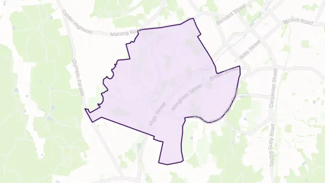 Golden Square Area Boundary Map