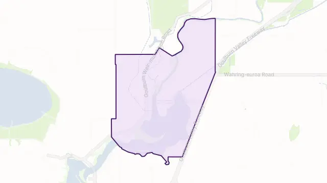 Goulburn Weir Area Boundary Map
