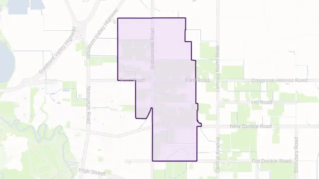 Grahamvale Area Boundary Map