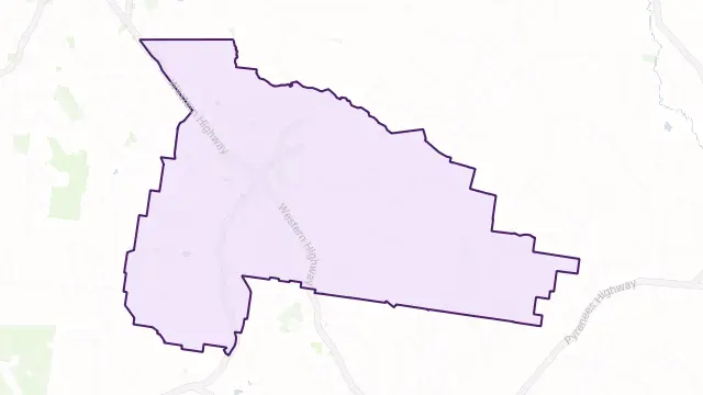 Great Western Area Boundary Map