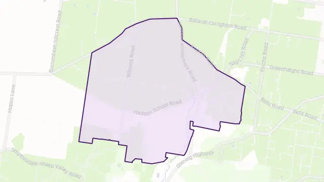 Haddon Area Boundary Map