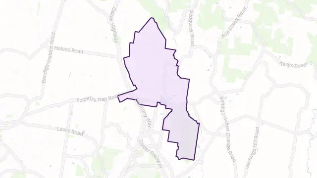 Harcourt North Area Boundary Map