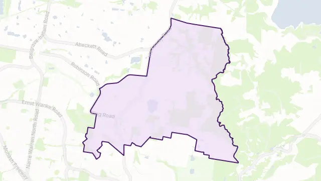 Harkaway Area Boundary Map