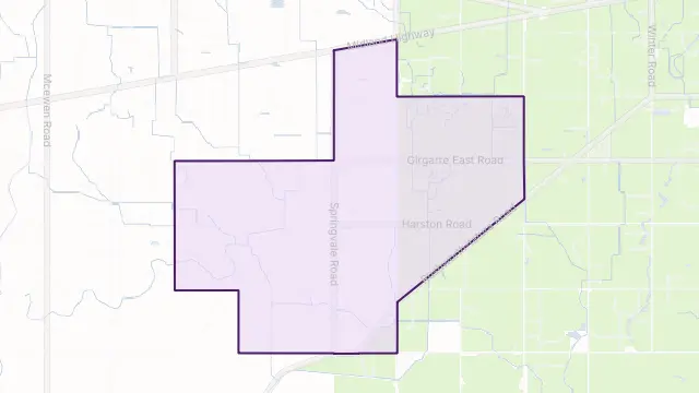 Harston Area Boundary Map