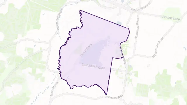 Hazelwood Area Boundary Map