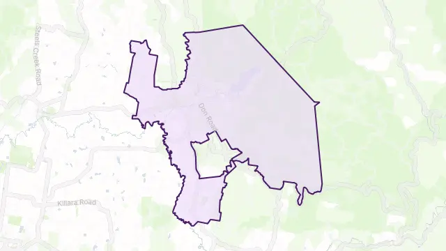 Healesville Area Boundary Map