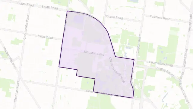 Heatherton Area Boundary Map