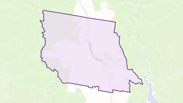 Hill End Area Boundary Map
