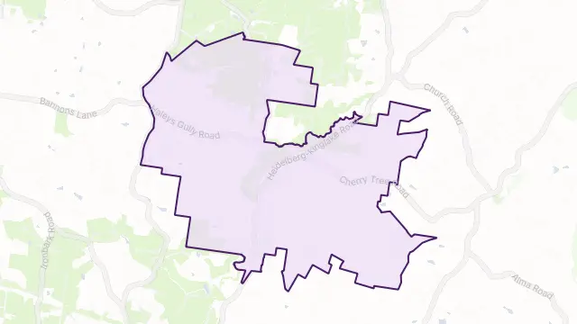 Hurstbridge Area Boundary Map