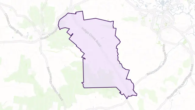 Indigo Valley Area Boundary Map