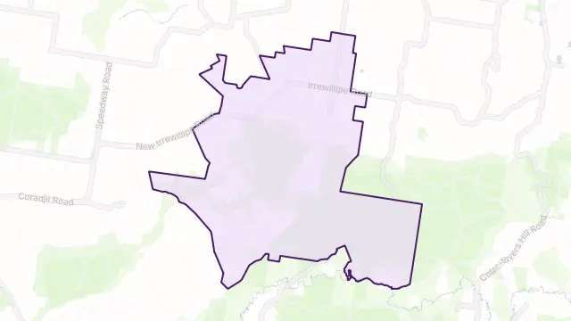 Irrewillipe Area Boundary Map