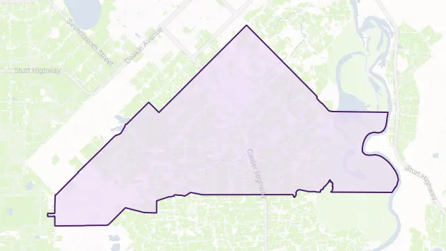 Irymple Area Boundary Map