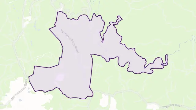 Jacob Creek Area Boundary Map