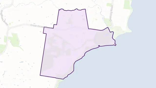 Jan Juc Area Boundary Map