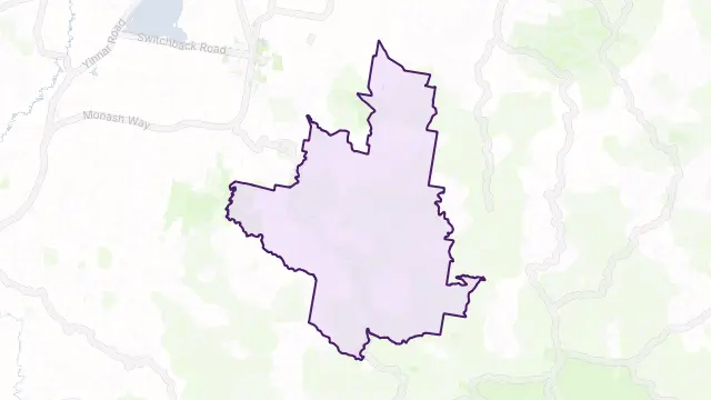 Jeeralang Area Boundary Map