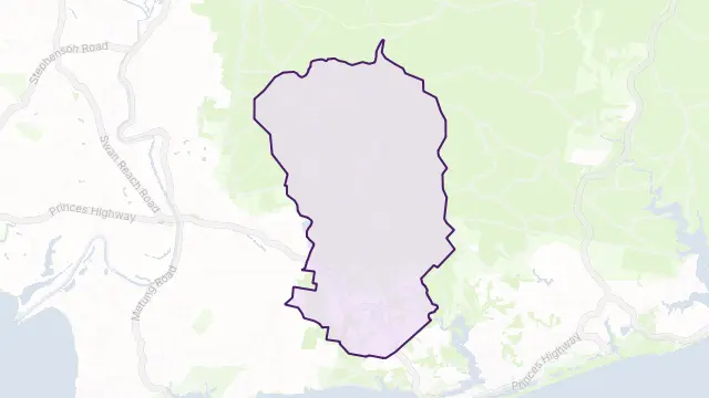 Kalimna West Area Boundary Map