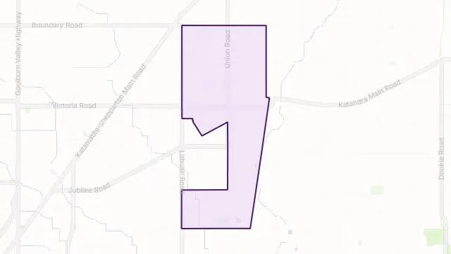 Katandra West Area Boundary Map