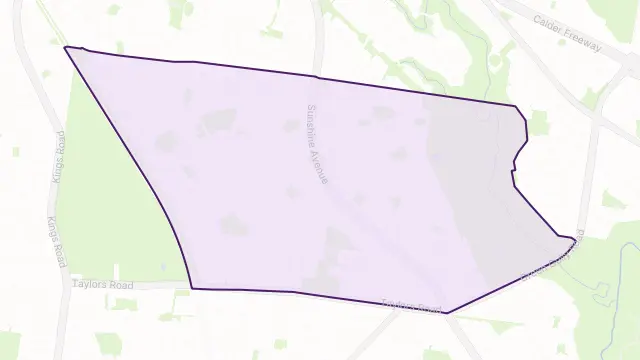 Keilor Downs Area Boundary Map