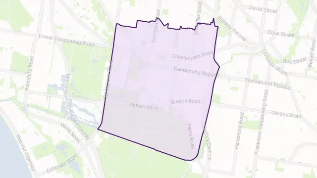 Keysborough Area Boundary Map