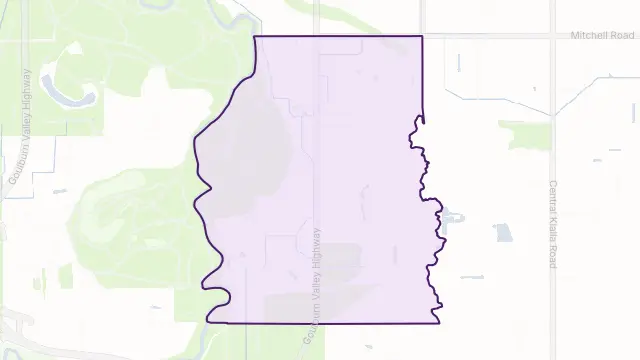 Kialla West Area Boundary Map