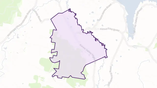 Kiewa Area Boundary Map
