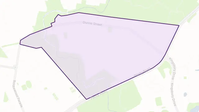 Kingsbury Area Boundary Map
