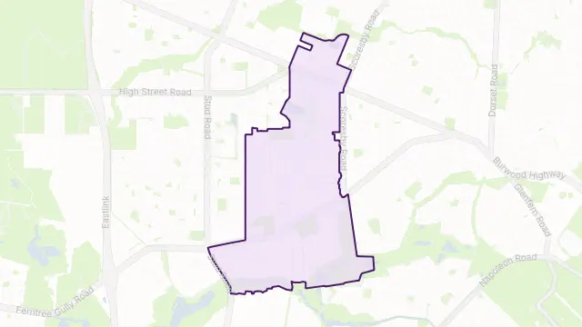 Knoxfield Area Boundary Map