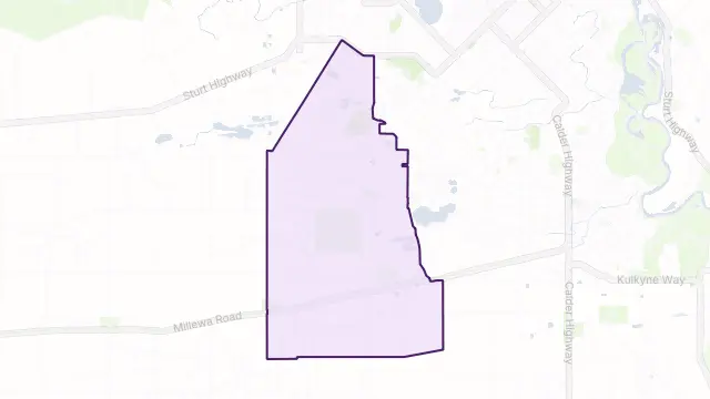 Koorlong Area Boundary Map