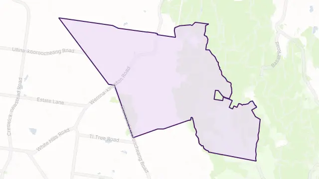 Kooroocheang Area Boundary Map