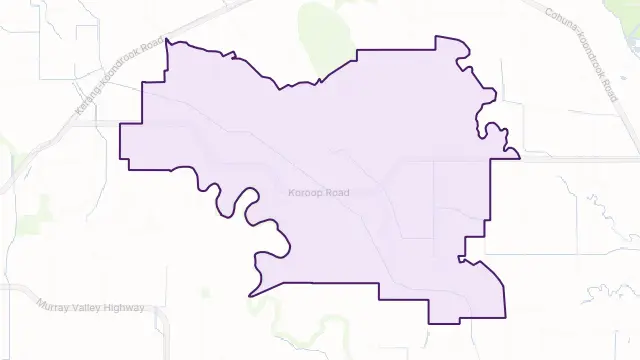 Koroop Area Boundary Map