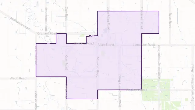 Kyabram Area Boundary Map