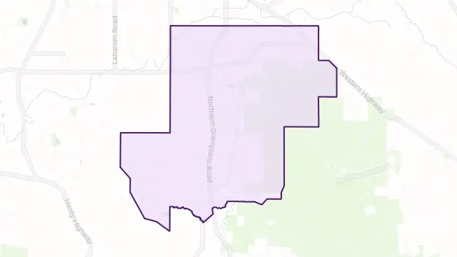 Laharum Area Boundary Map