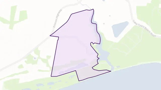 Lake Bunga Area Boundary Map