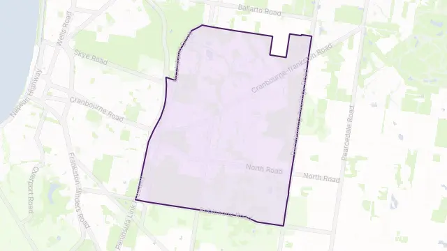 Langwarrin Area Boundary Map