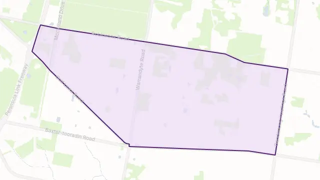 Langwarrin South Area Boundary Map