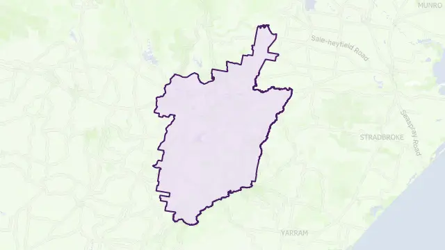 Latrobe Council Area Boundary Map