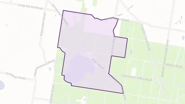 Learmonth Area Boundary Map