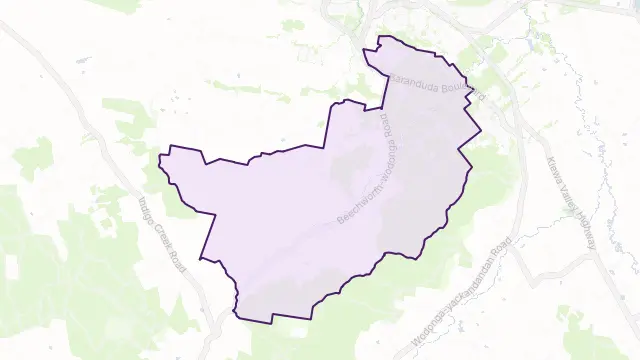 Leneva Area Boundary Map